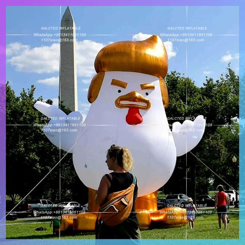 Inflatable Chicken 10 Feet  Customized Trump / 3 Meters Inflatables Advertising