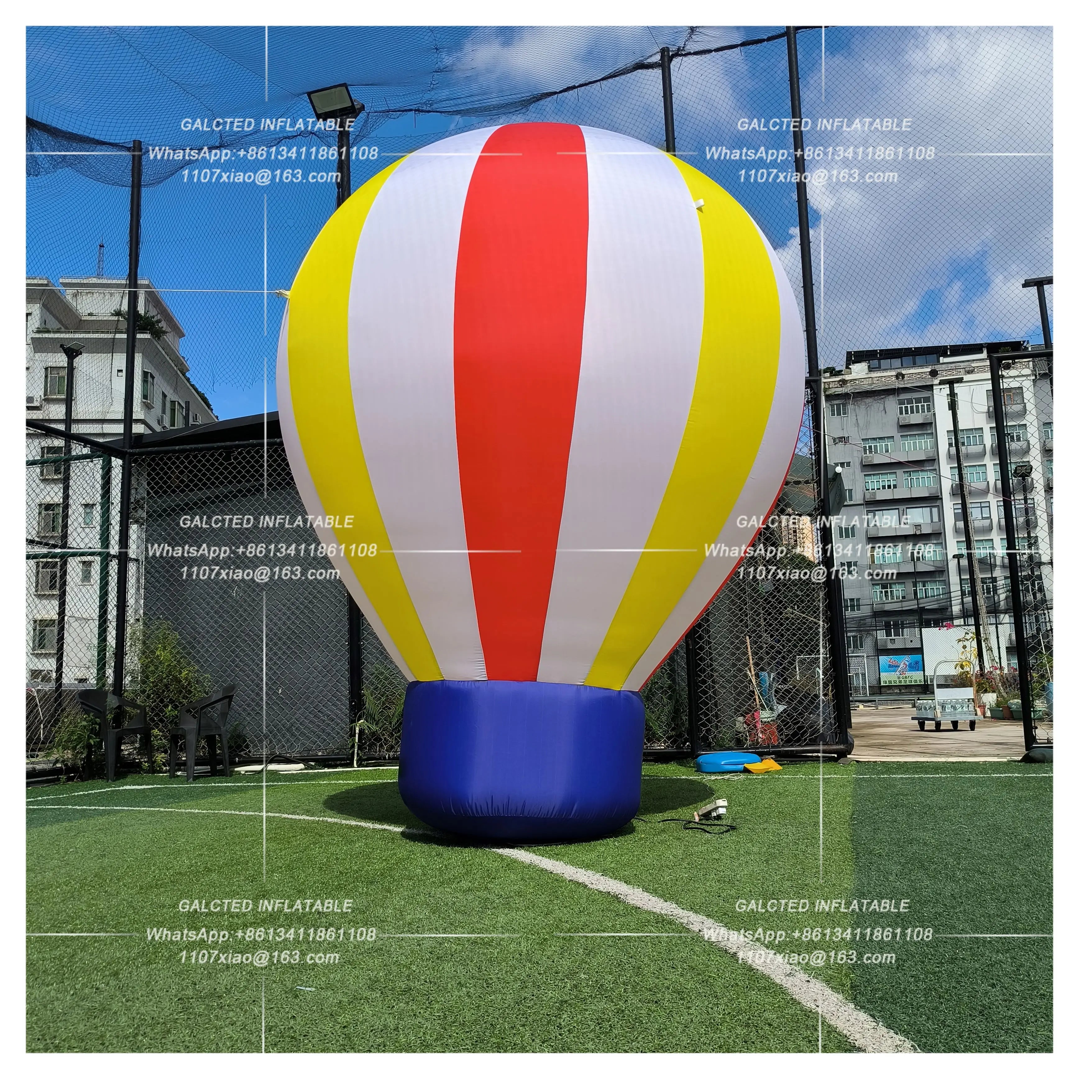 Inflatable Hot Air Balloon With Blower Giant Outdoor Advertising Event Display And Grand Opening Promotion