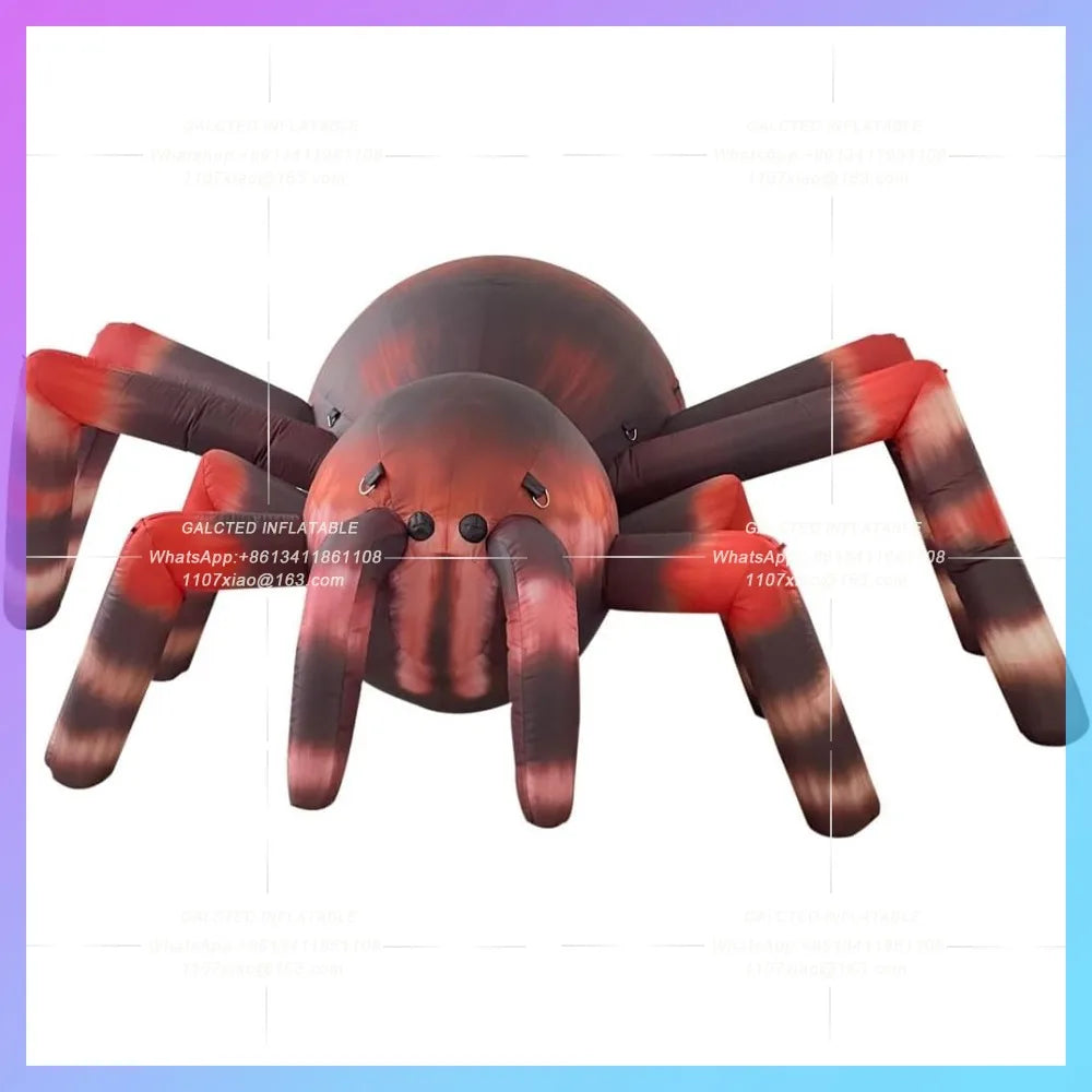 Halloween with Built-in Lights Giant Outdoor Inflatable Spider and Blower for Halloween Holiday/Party/Yard/Garden Decoration
