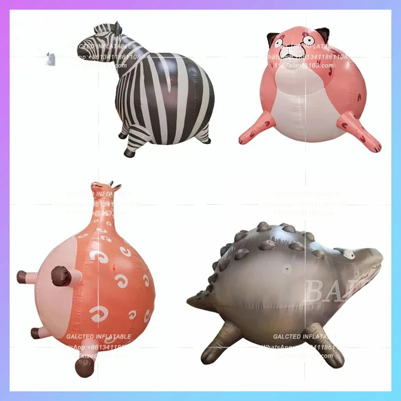 crocodile giraffe zebra leopard circus stage Giant inflatable animal model performance zoo advertising props can be customized