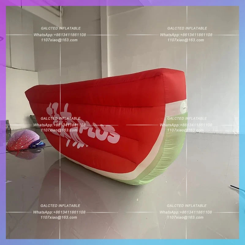 watermelon summer cool beach music festival mall Inflatable cartoon watermelon slice air mold decoration can be customized