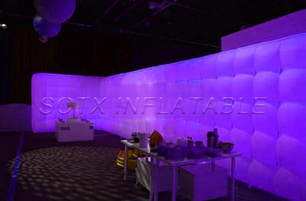 Fair Decorations New Style Excellent Square LED Inflatable Exhibition partition Wall For