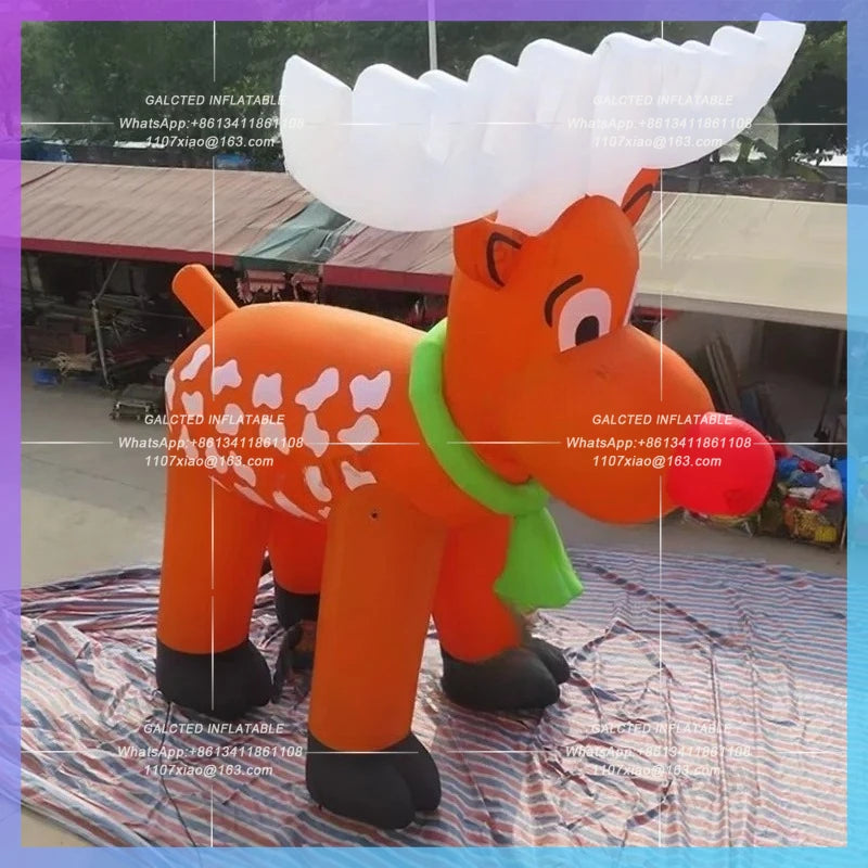 Inflatable Christmas Deer Holiday Cute for Festive, Decoration, outdoor