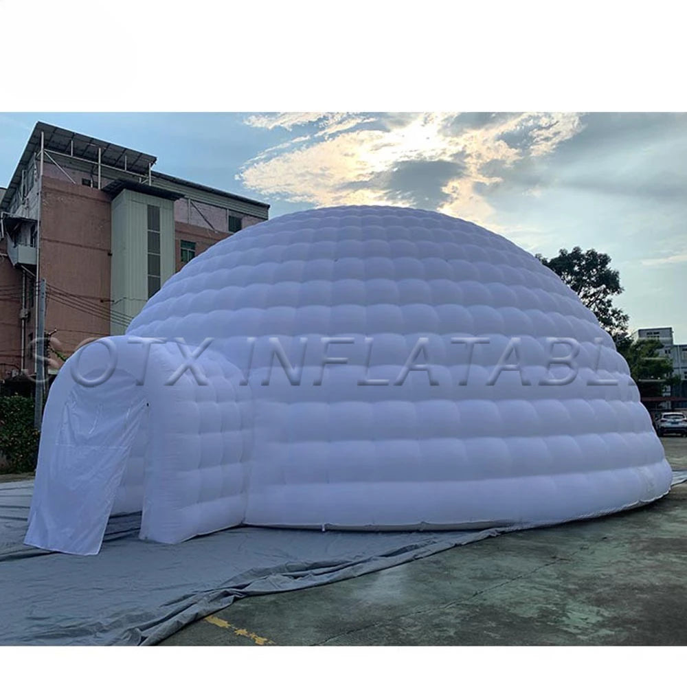 Party Rental Balloon Customized White Oxford Inflatable Dome Tent Wedding Disco Lawn Marquee Air Igloo Bar Luna Building