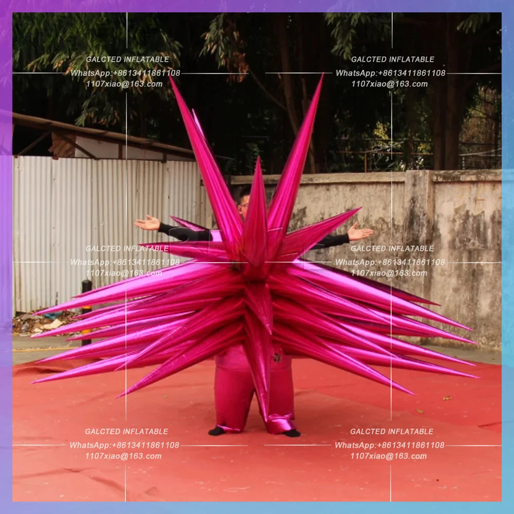 Inflatable Star Costume Fashionable Stage Custom Spiky Walkable  Props Dance Display Performance Costume For Adults