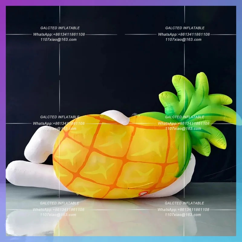 Model Enterprise mascot IP Inflatable Cartoon Pineapple Doll Air Custom Summer Fruit Festival fair drainage