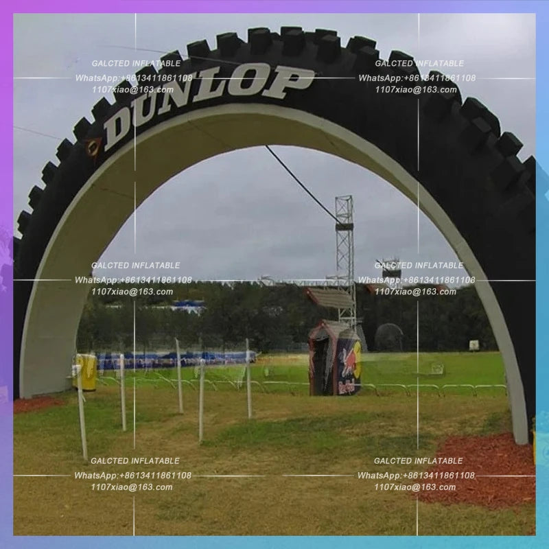 inflatable tire advertising,Most popular giant black inflatable tyre arch,inflatable start finish line arch for rental