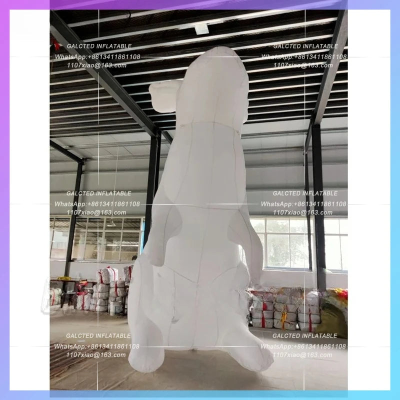 inflatable rabbit balloon,Night displayed giant white inflatable rabbit with LED,inflatable bunny rabbit for Easter decoration