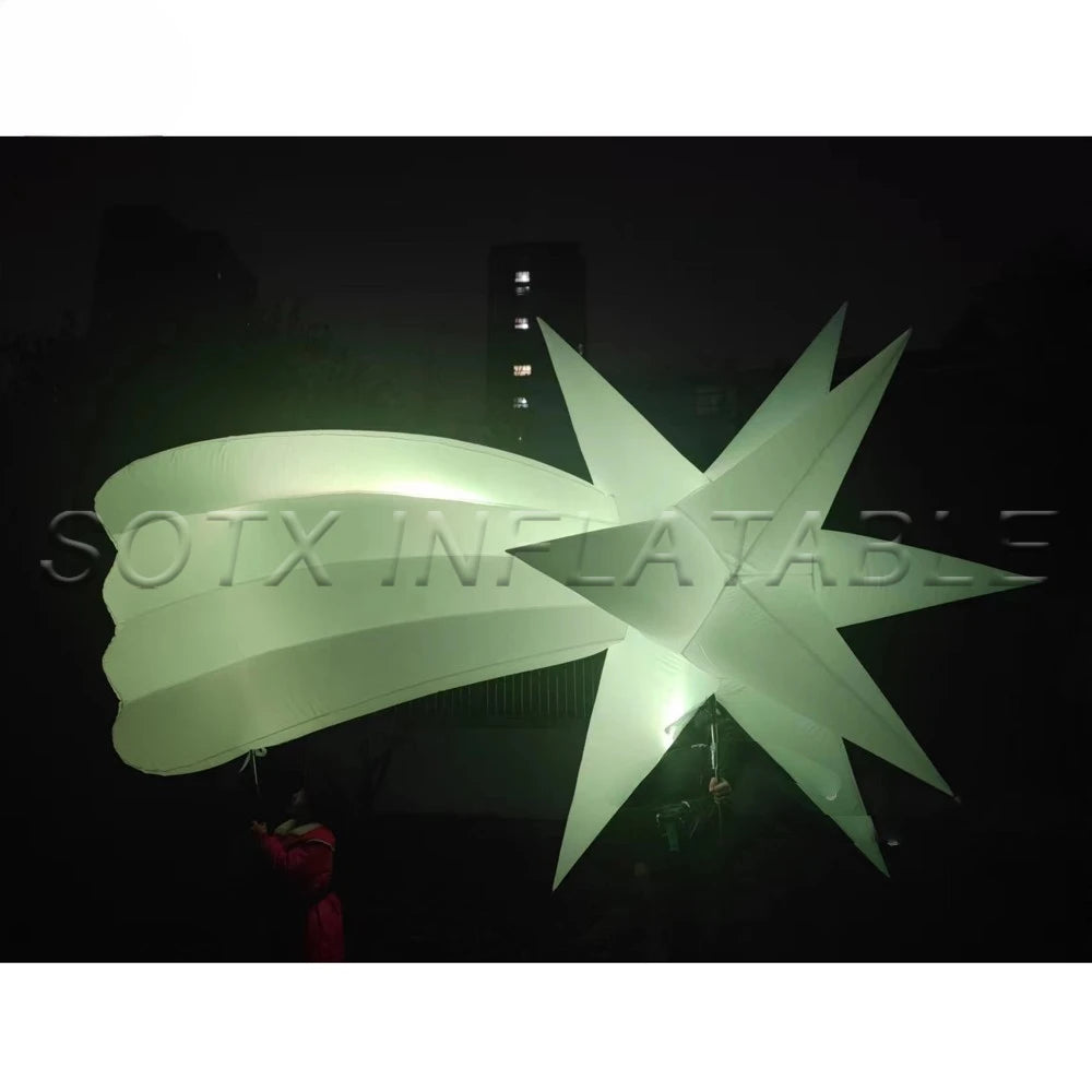 For Parade Events Best Giant Shooting Inflatable Star Costume With Led Lights Adults Walking Star Balloon Performance Costume