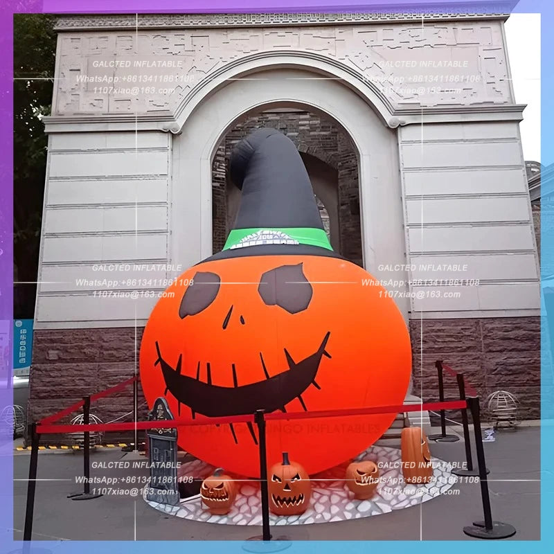 Halloween Party Horror Decoration Inflatable Toys Ghost Pumpkin Balloon With LED Lights For Props-Toys