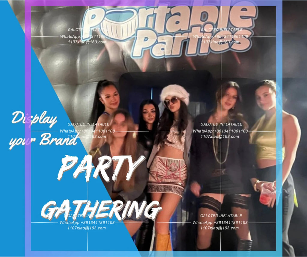 Inflatable Black Cube Tent House Inflatable Night Club Party Tent  Inflatable Nightclub Room Bar Tent for Night Club Event Party