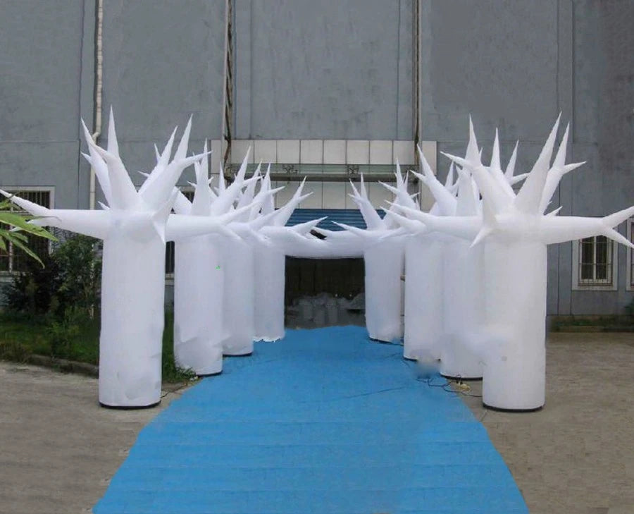 for decoration Decoration glowing light up led lighted inflatable tube tree shape light, inflatable LED tree