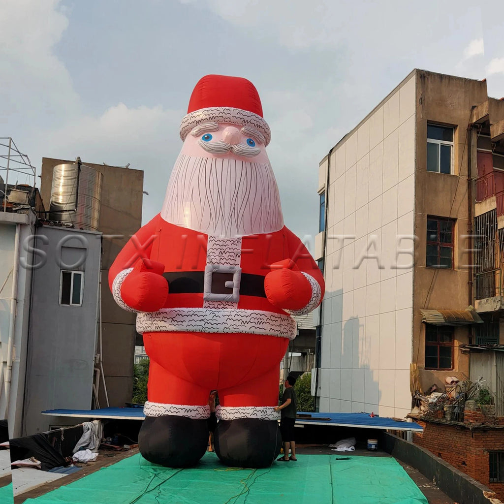 For Decoration2Giant Outdoor Christmas Inflatable Blows Up Santa Claus Snowman With Led Lights Father Christmas Characters Xmas