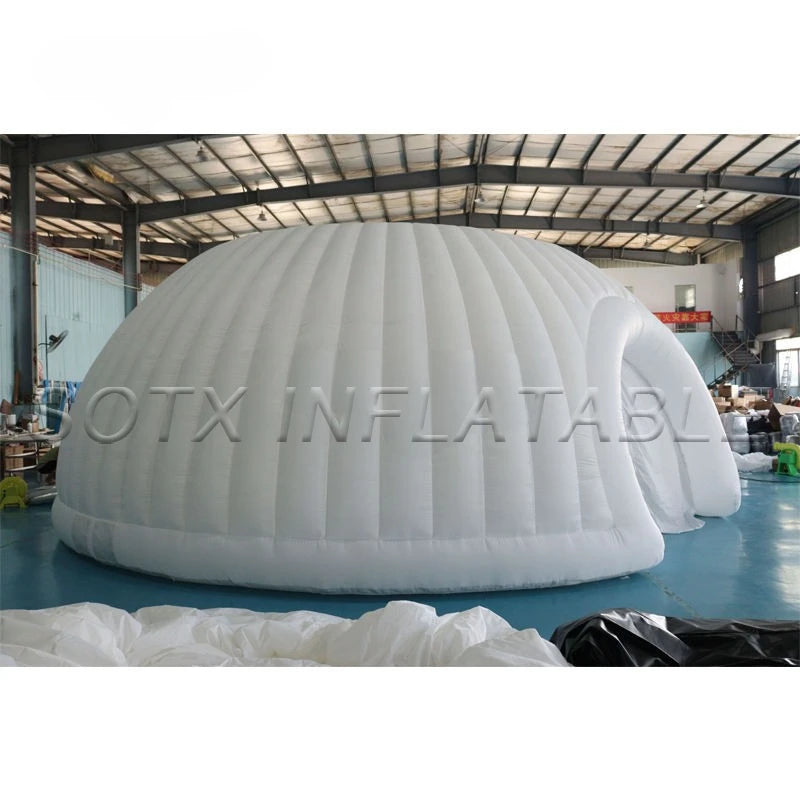 Wedding Show Decoration 8x3.2mH Giant Inflatable Roofless Igloo Dome Tent Inflatable Igloo Panorama Tent for Events Party