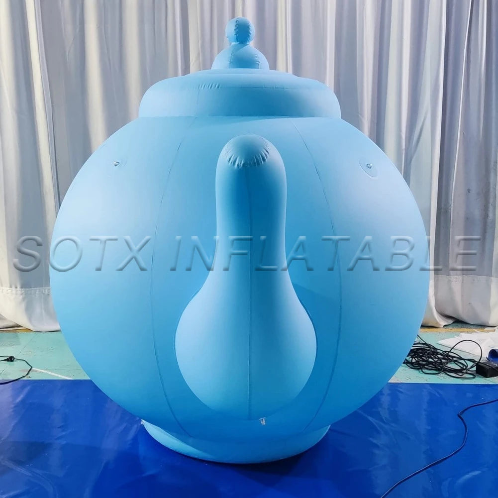 Exhibition Show Promotion 2mH Inflatable Teapot Model Giant Advertising Inflatable Teapot for Business Event