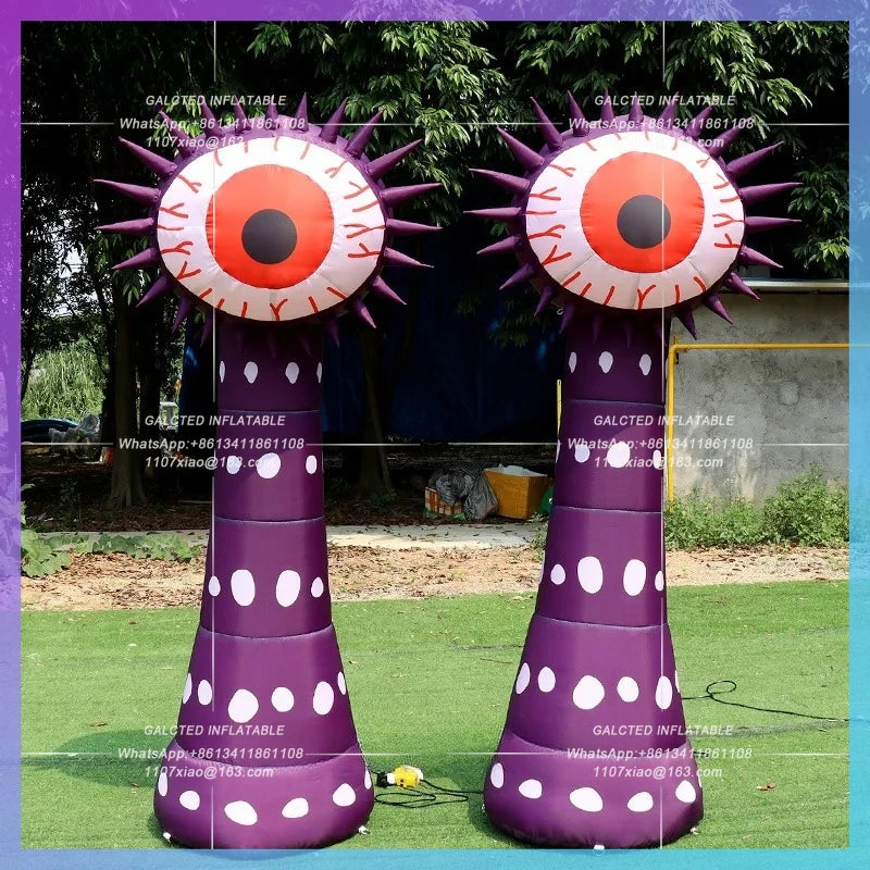 Purple One-eyed Monster Balloon10ft/3 Metres Height For Halloween Decoration Horror Plant Props