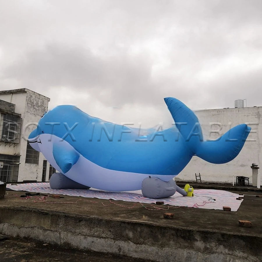 Aquarium Store Open Long giant outdoor advertising item inflatable Dolphin for event and show or