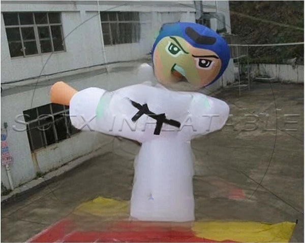 Advertising,Promotion Supper Kicking Boy Out Inflatable Taekwondo Doll /Inflatable Karate Figure For