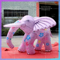 Inflatable Elephant Model Lovely 2.4X2.2X2 Meters for Decoration Customized Blow Up Flower Elephant for Advertising Cartoon Toys