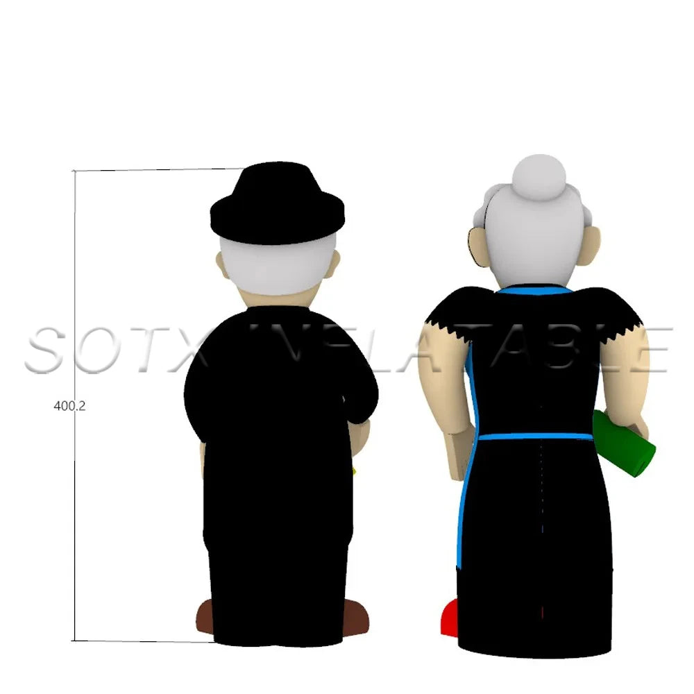 With Blower For Sa Advertising Inflatable Abraham And Sarah 4m Holland Doll Inflatable Netherlands Cartoon