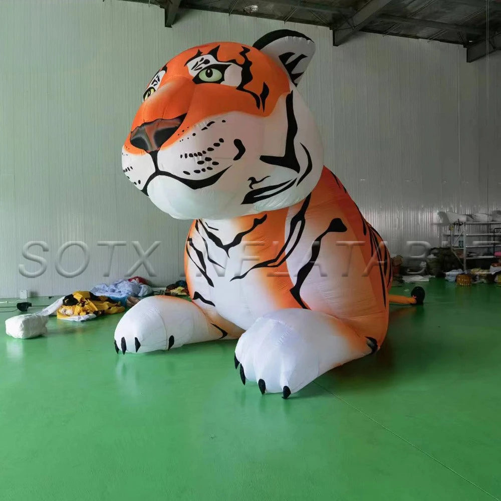 Advertising And Promotion Popular Lying Giant Inflatable Tiger Customized Inflatable Animal Mascot For Outdoor