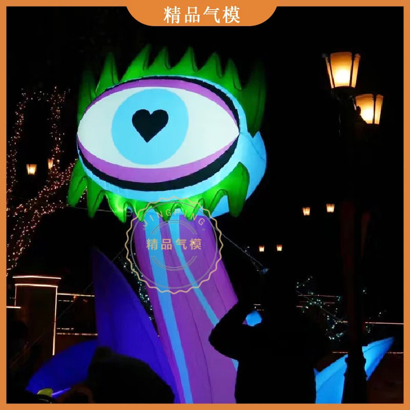 Customizable Inflatable Eyeball and Mouth Flowers - Ideal for Jungle Events, Bars, and Stage Props with Carnivorous Plant Style