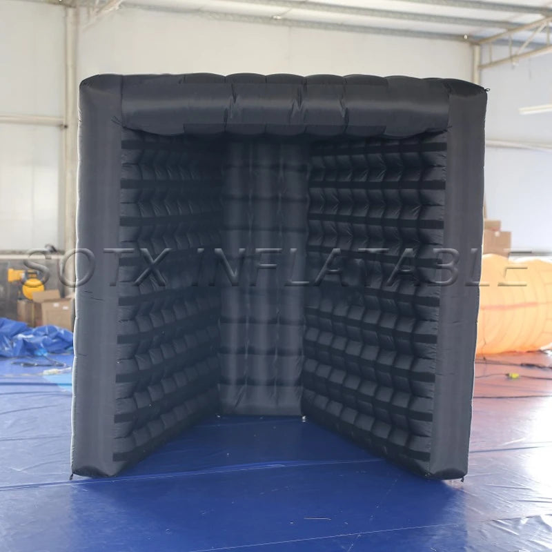 Wedding Event Decor Inflatable V Shape Photo Booth Tent LED Inflatable Photo Booth Backdrop with Air Blower for Party