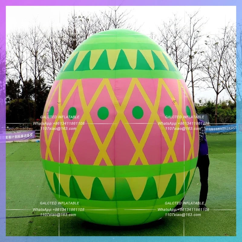 Children's Fun Activities Decoration Colorful Inflatable Easter Eggs Balloon  Easter Bunny Toys