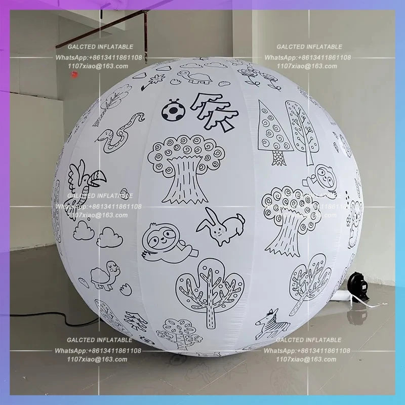 Children Creative Air Model Inflatable Doodle DIY Ball Interactive drainage card outdoor market atrium layout