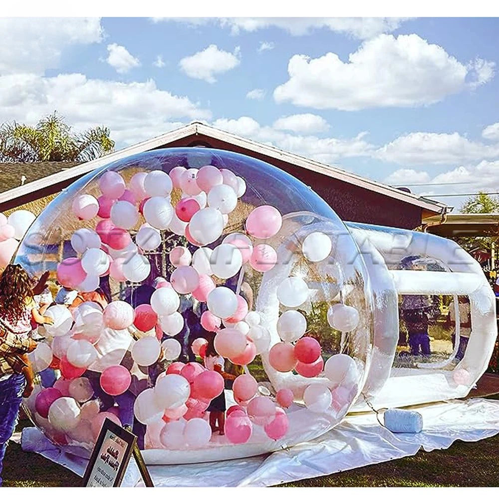 Garden Tent 3mdia Transparent Inflatable Bubble Tent 100% Pvc Tent Bubble House With Blower For Party Wedding Clear Dome Balloon