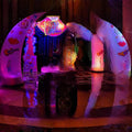 Crescent With Fan Beautiful Lighted Inflatable Advertising Ivory/