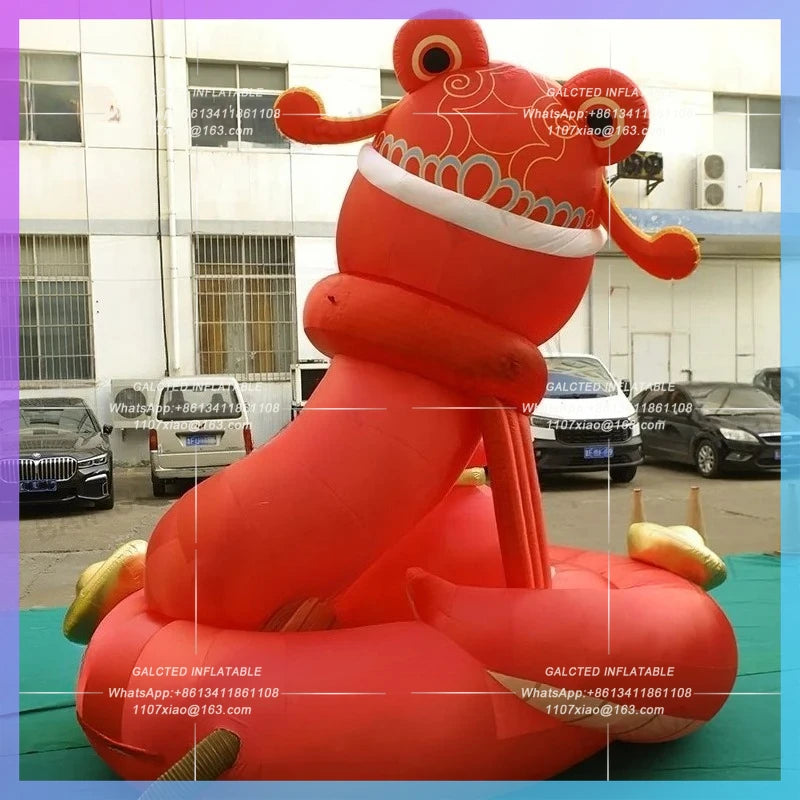 inflatable snake Chinatown festive Chinese new year  cartoon snakes decoration red fortune animal