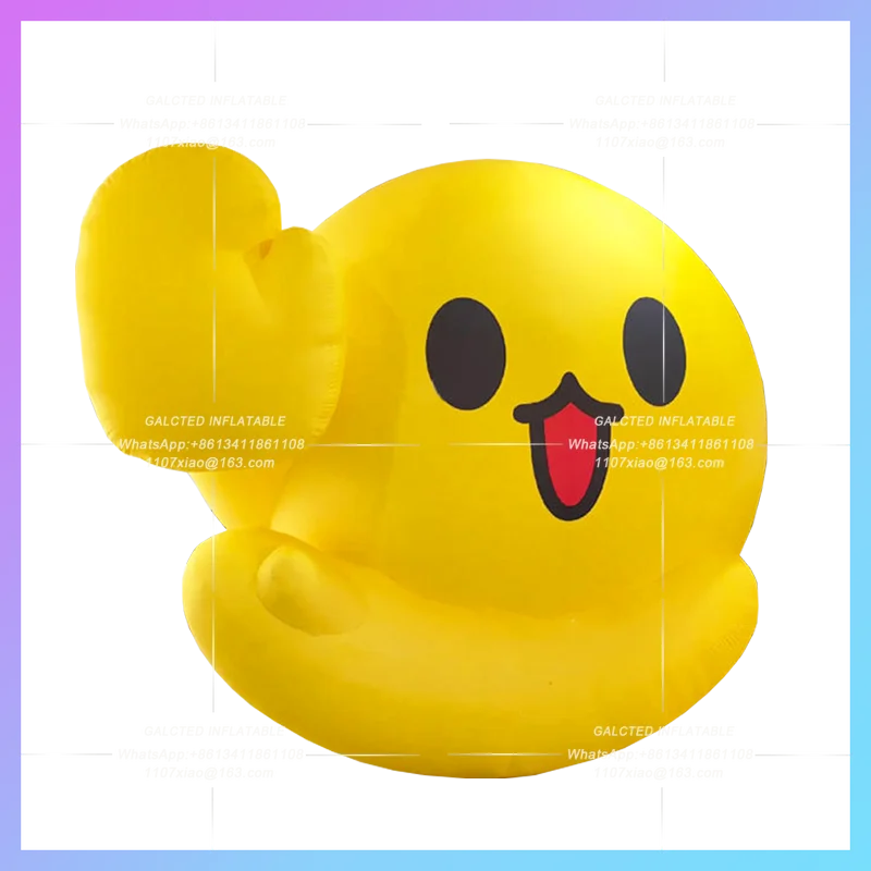 inflatable doll give me five encourage Yellow giant  smile cartoon doll