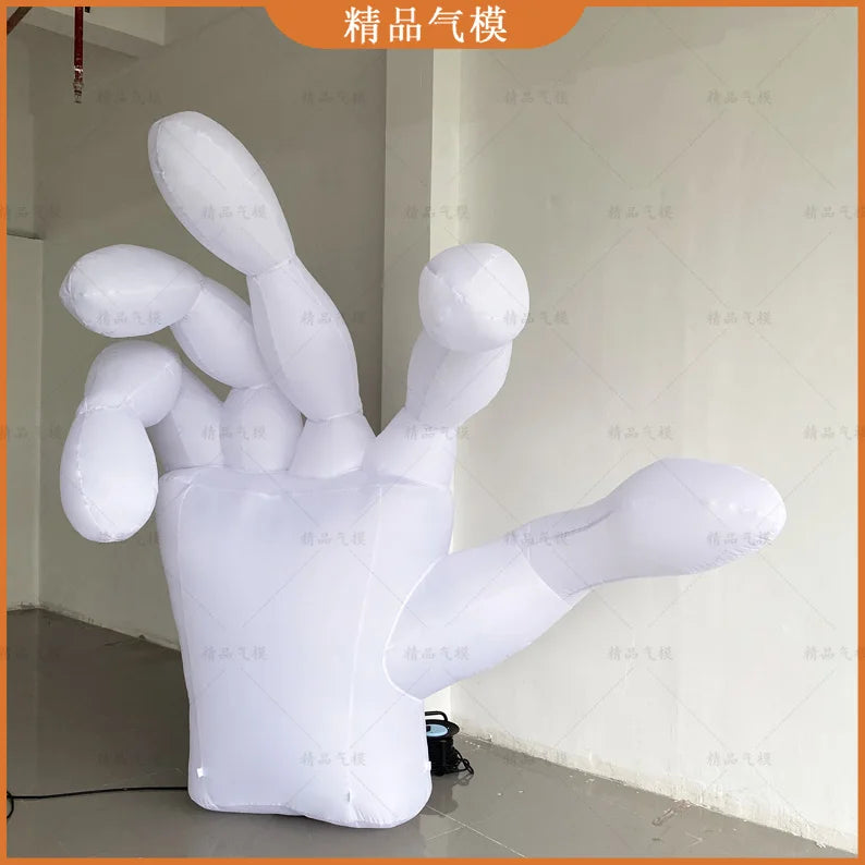 Inflatable Halloween Ghost Hand - Spooky Prop for Bars, Malls, and Haunted House Decorations