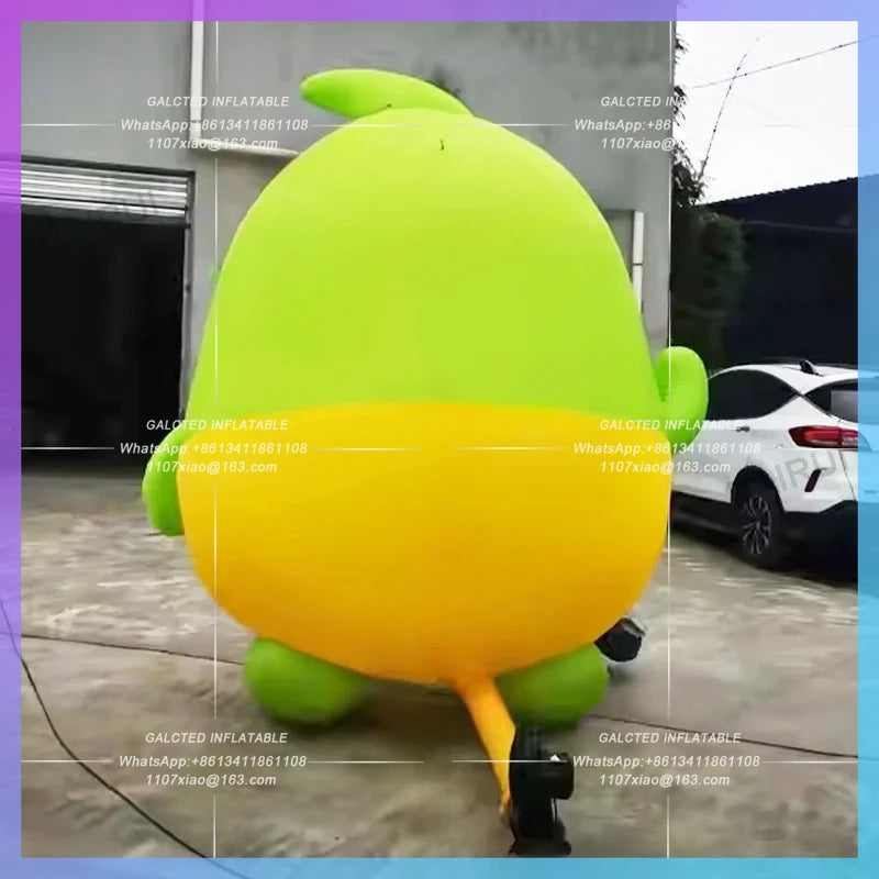 inflatable cartoon doll standing Factory supplied custom 3meter red and green Q version inflatable model decoration advertising