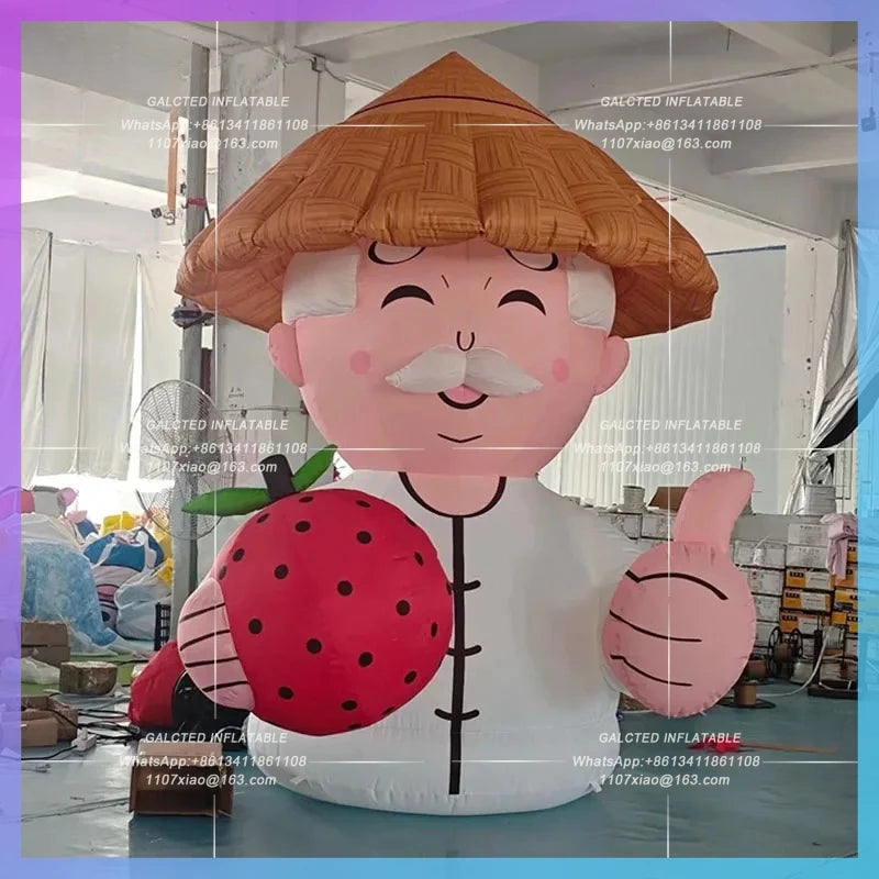 Fruit Festival Village Fair Inflatable Hat Farmers Air ModelHarvest Celebration Parade Enterprise Custom Mascot Decoration
