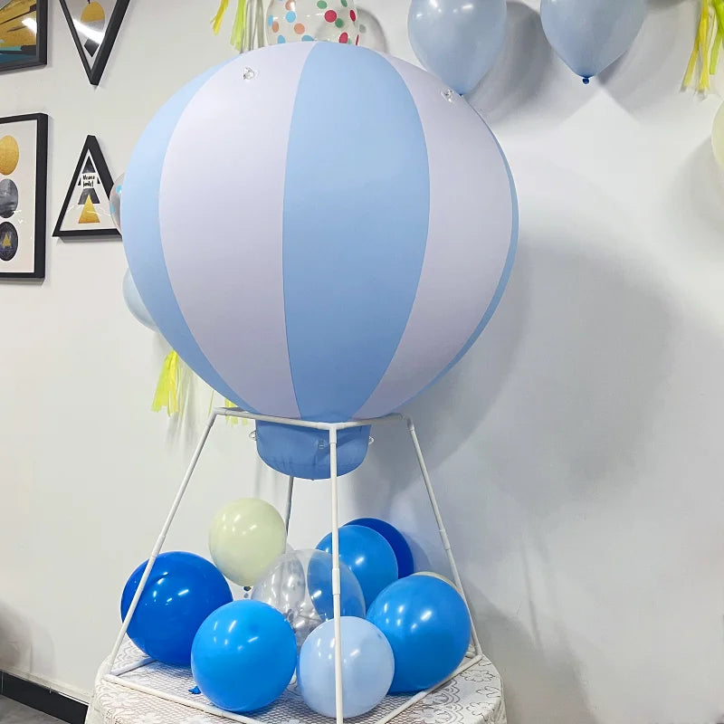 PVC Inflatable Hot Air Balloon 3ft/5ft Inflatable Strips Balloon with Stand for Advertising Events Birthday Party Decor
