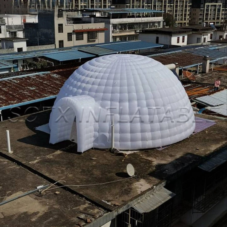 Events Party Advertising 2023 Hot Sale 8m Diameter or Custom Giant Inflatable Dome Tent Igloo Marquee with Free Air Blower For