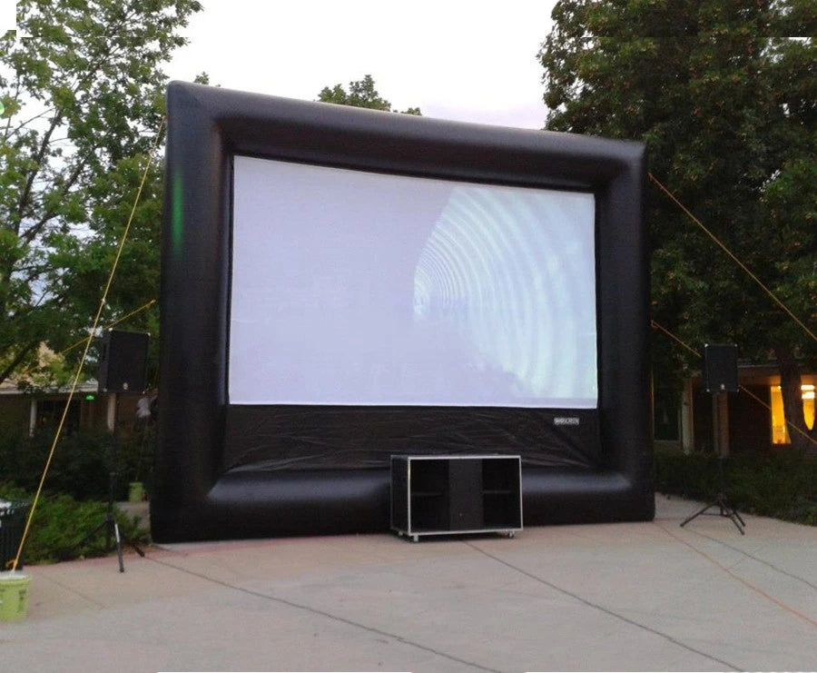 for outdoor party event big fast set up inflatable cinema screen, easy set up inflatable mobile screen