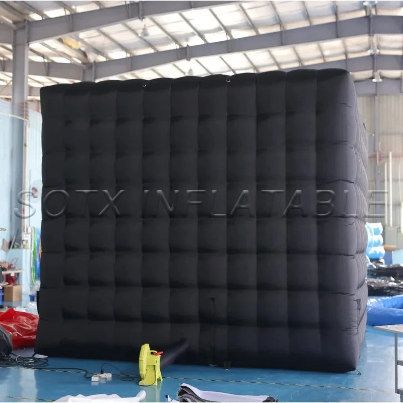 Wedding Show Exhibition 5m Inflatable Air Tent Photo Booth Backdrop Square Inflatable Air Cube Tent for Events Club Party