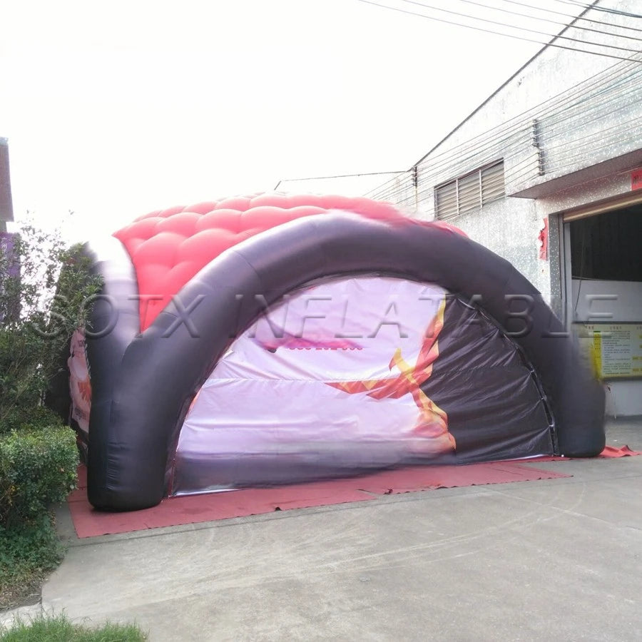 door curtains for sale Customized 7x7m printing Advertising inflatable dome,inflatable marquee with 4 beams and removable