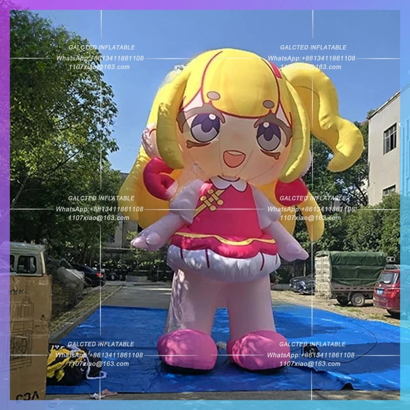 Star Idol custom support concert photo Inflatable cartoon blonde red dress stand-up girl model support props