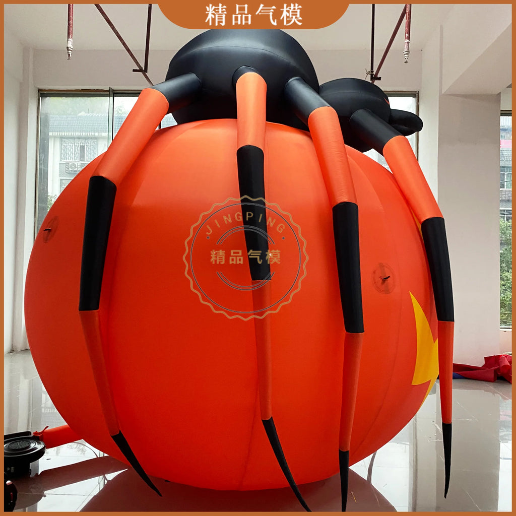 Customizable Inflatable Pumpkin and Spider - Halloween Atmosphere Decoration for Bars and Themed Events