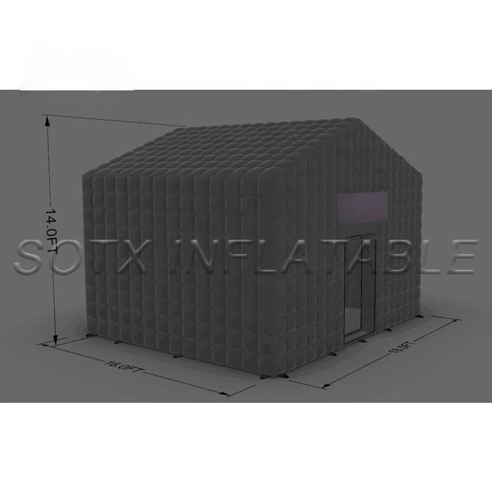 For Outdoor Use Large Black Inflatable Nightclub Tent Wedding Cube Square Gazebo Event Big Portable Night Club Party Pavilion