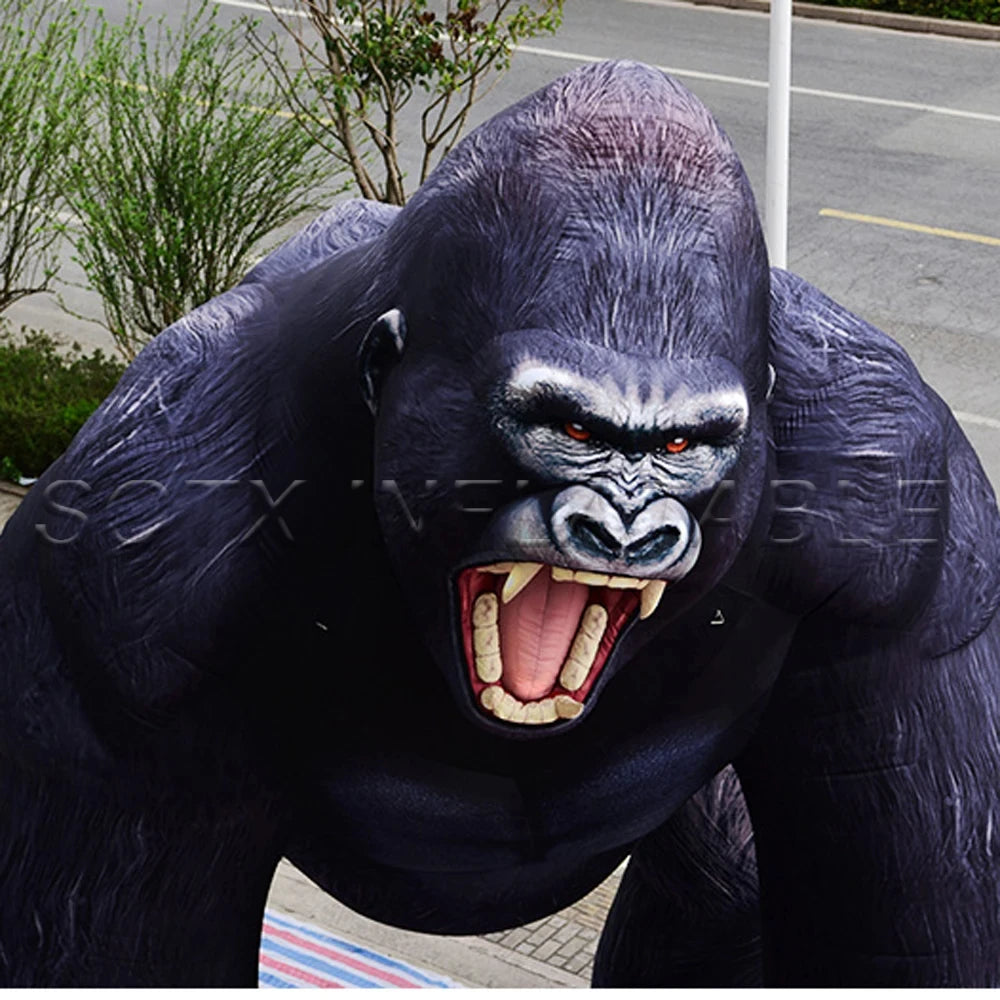 Gorilla For Festival Outdoor Event Giant Black Gorilla Inflatable Customized 6m High Huge Inflatable