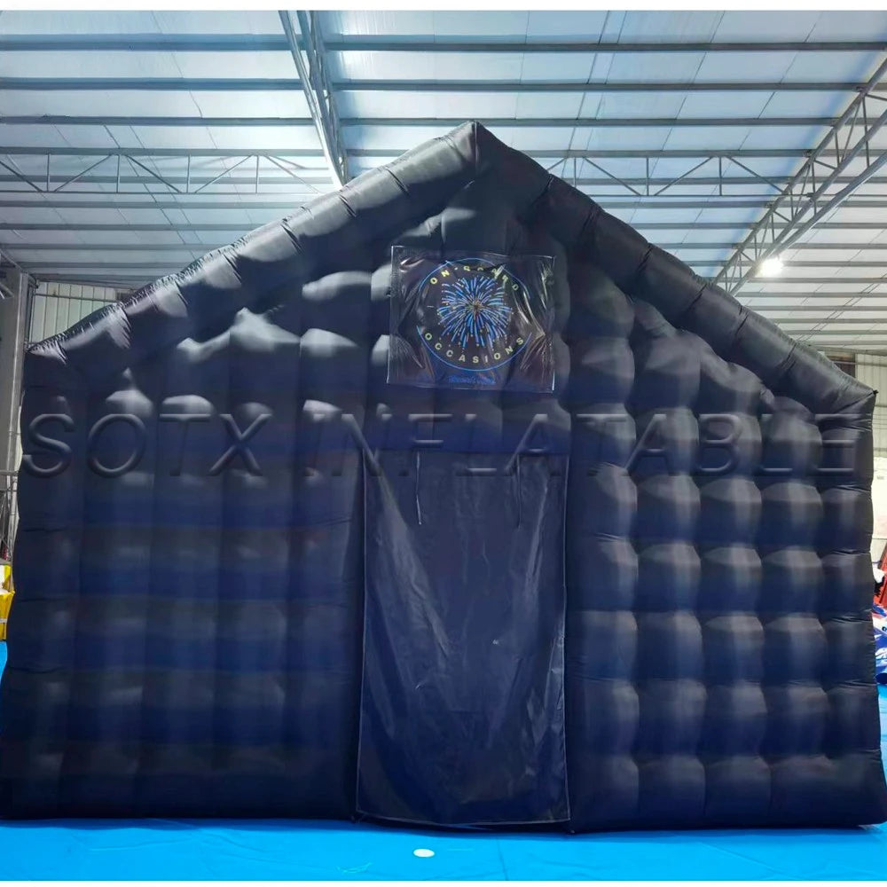 Night Club Parties Commercial Black Portable Inflatable Nightclub Tent Cube Wedding Marquee Disco Vip Lounge For