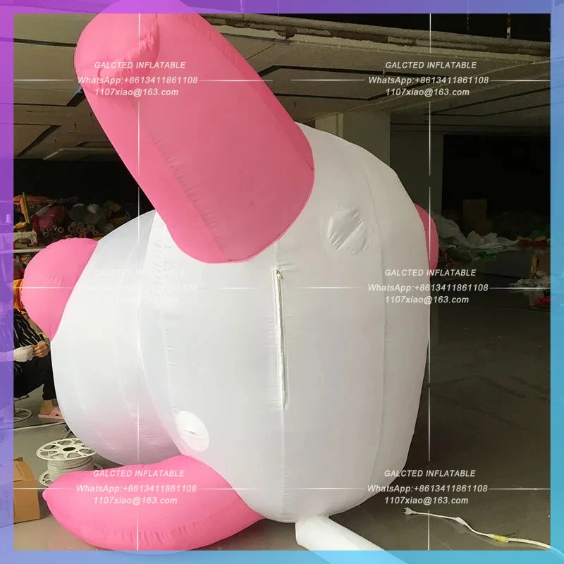 outdoor decoration with cute Inflatable Pink Panda model atmosphere for parent-child interaction on children's Day