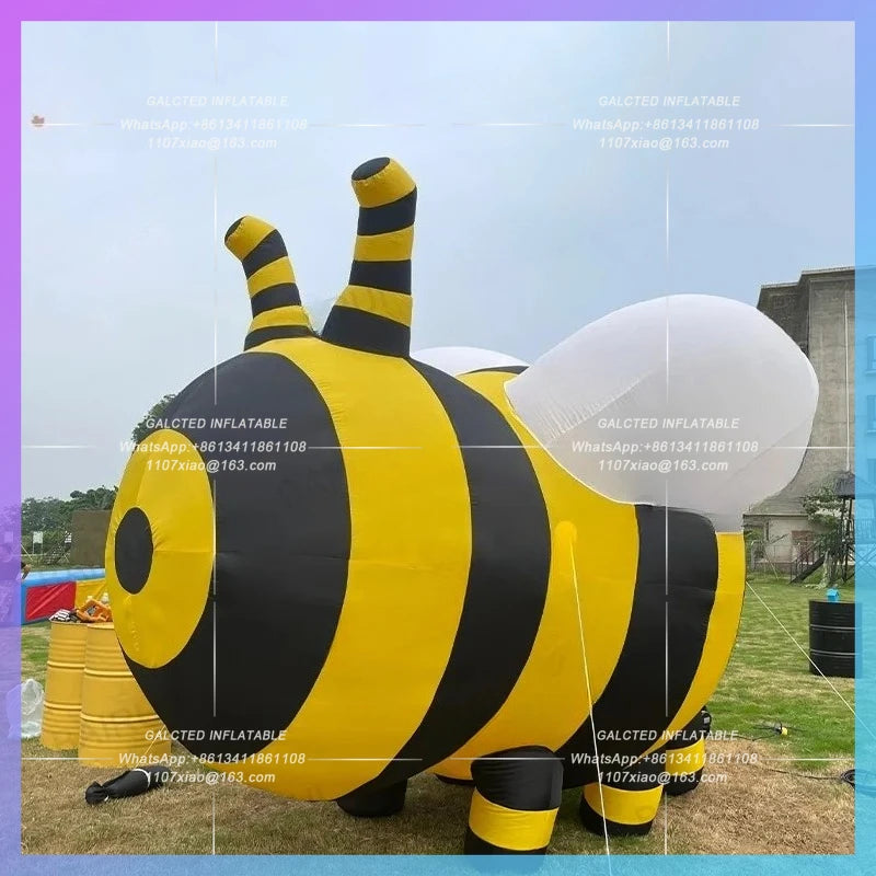 inflatable honeybee flying bee Customize logo farm  insect for beneficial animal protection theme activity