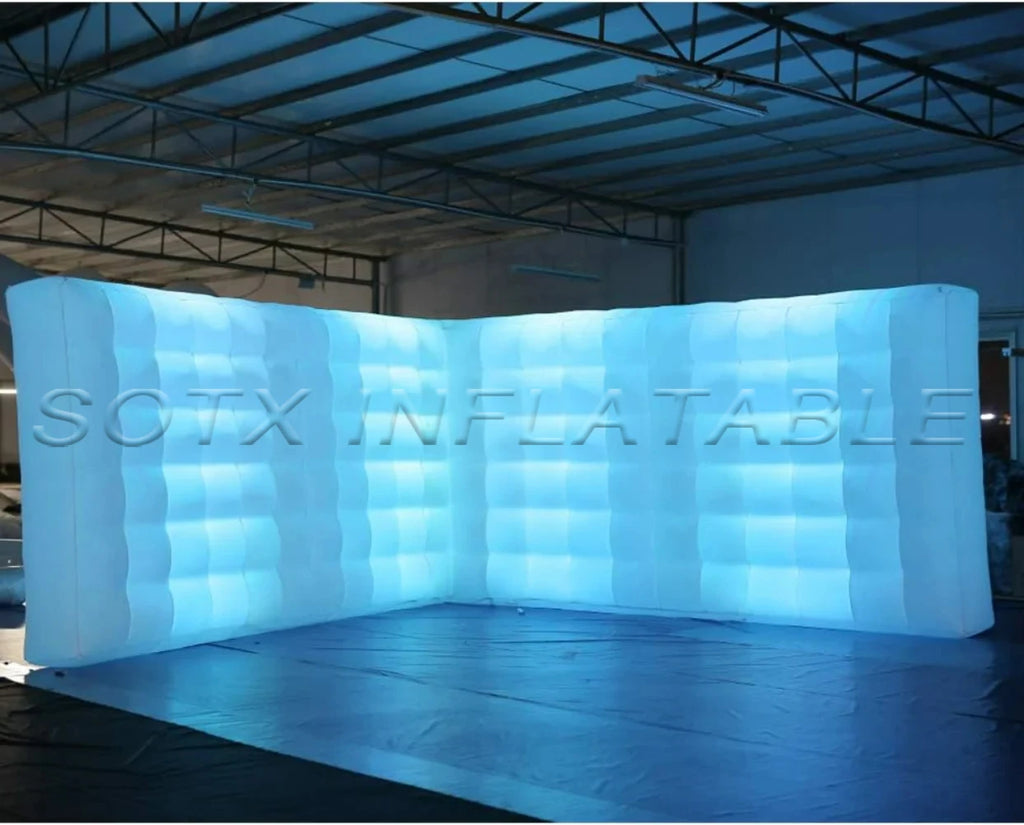 Meeting Space Office 25.5ft Inflatable Wall Structure Tent Inflatable L Shaped Wall Tent for Events Conference Exhibitions
