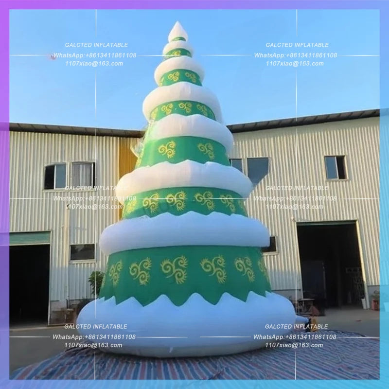 trees new year courtyard party Huge inflatable christmas tree santa claus big annual meeting decoration